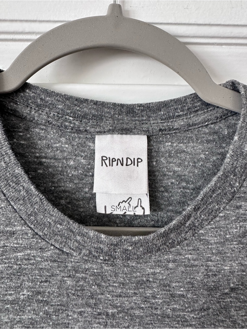 RIPNDIP “Lord Nermal” Pocket Tee | Grey | Size Small